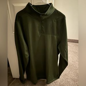 Browning Quarter Zip Sweatshirt - Green - Size XL